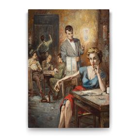 Tabloshop Kart Oyuncuları 80x125 cm Tablo