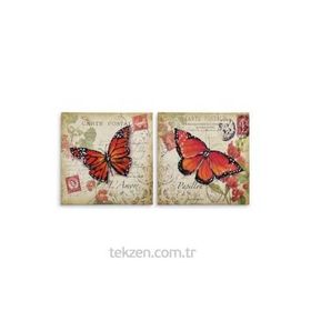 Tabloshop Kelebekler Kanvas Tablo