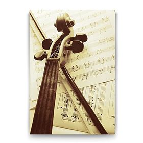 Tabloshop Keman ve Nota 80x125 cm Tablo
