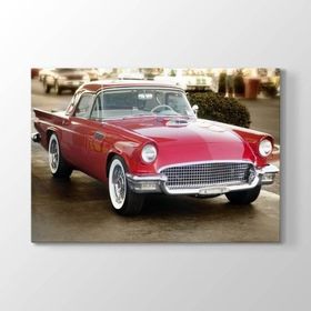 Tabloshop Kırmızı Amerikan Arabası 45x30 cm Tablo