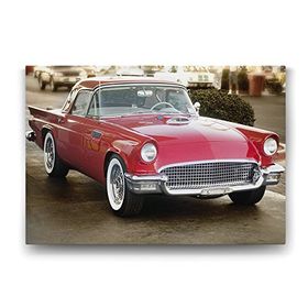 Tabloshop Kırmızı Amerikan Arabası 45x30 cm Tablo