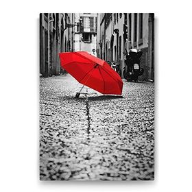 Tabloshop Kırmızı Şemsiye 80x125 cm Tablo