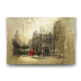 Tabloshop Kırmızılı Aşıklar 140x100 cm Tablo