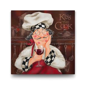 Tabloshop Kiss The Cook Aşçı 40x40 cm Tablo