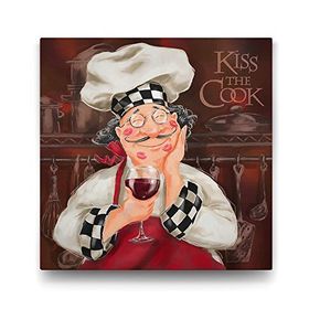 Tabloshop Kiss The Cook Aşçı 40x40 cm Tablo