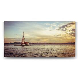 Tabloshop Kız Kulesi Gün Batımı 140x70 cm Tablo