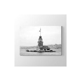 Tabloshop Kız Kulesi Siyah Beyaz 60x40 cm Tablo