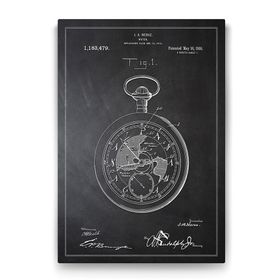 Tabloshop Köstekli Saat Patenti 50x75 cm Tablo