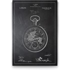 Tabloshop Köstekli Saat Patenti 70x100 cm Tablo