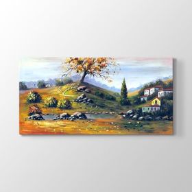 Tabloshop Köy Manzarası 140x70 cm Tablo