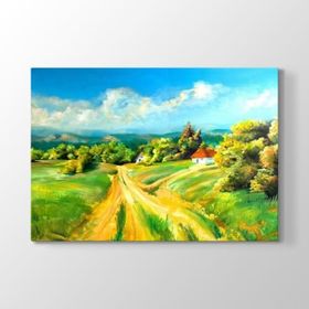 Tabloshop Köy Yolu 140x100 cm Yağlı Boya Tablo