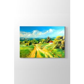 Tabloshop Köy Yolu 75x50 cm Yağlı Boya Tablo