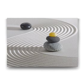 Tabloshop Kum Üstünde Çakıl Taşları 140x100 cm Tablo