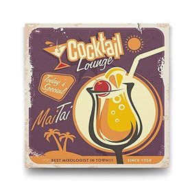 Tabloshop Mai Tai Cocktail Lounge 70x70 cm Tablo