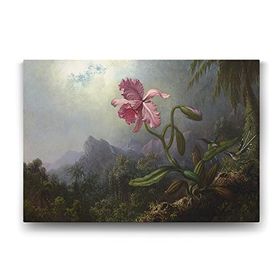 Tabloshop Martin Johnson Heade Sinek Kuşları ve Orkide 125x80 cm Tablo