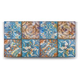Tabloshop Mavi Mozaik Desenler 160x80 cm Tablo