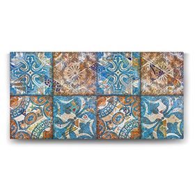 Tabloshop Mavi Mozaik Desenler 160x80 cm Tablo