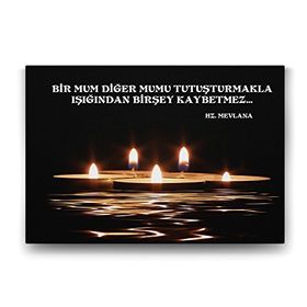 Tabloshop Mevlana Sözleri II 125x80 cm Tablo