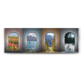Tabloshop Mevsim Kapıları 90x30 cm Tablo
