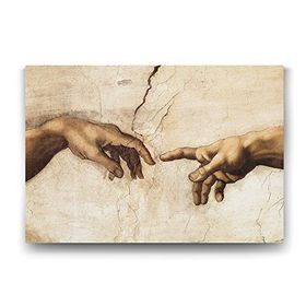 Tabloshop Michelangelo Creation of Adam 45x30 cm Tablo