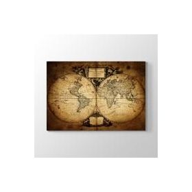 Tabloshop Mitolojik Dünya Haritası 75x50 cm Tablo