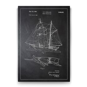 Tabloshop Model Yelkenli Gemisi Patent 100x140 cm Tablo