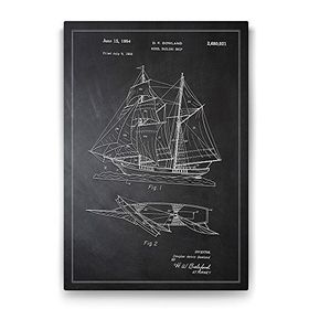 Tabloshop Model Yelkenli Gemisi Patent 100x140 cm Tablo
