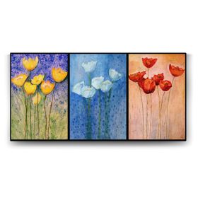 Tabloshop Modern Çiçekler 160x80 cm Yağlı Boya Tablo