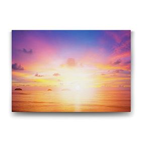 Tabloshop Mor Gün Batımı 100x70 cm Tablo