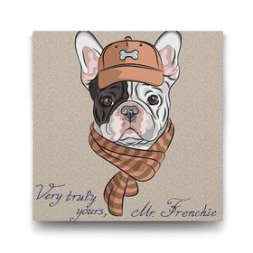 Tabloshop Mr. French Bulldog 70x70 cm Tablo