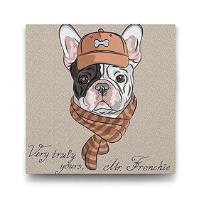Tabloshop Mr. French Bulldog 70x70 cm Tablo