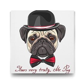 Tabloshop Mr. Pug 70x70 cm Tablo