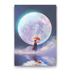 Tabloshop Muhteşem Ay Ve Kadın 100x140 cm Tablo