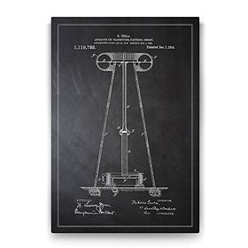 Tabloshop Nikola Tesla Patent 100x140 cm Tablo