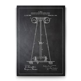 Tabloshop Nikola Tesla Patent 80x125 cm Tablo