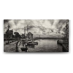 Tabloshop Ortaköy Camii Siyah Beyaz 120x60 cm Tablo