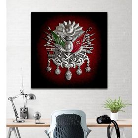 Tabloshop Osmanlı Devlet Arması 40x40 cm Tablo