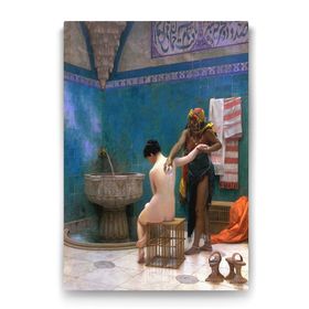 Tabloshop Osmanlıda Hamam 100x140 cm Tablo