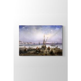 Tabloshop Osmanlıda İskele Kıyısı 45x30 cm Tablo