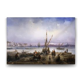 Tabloshop Osmanlıda İskele Kıyısı 60x40 cm Tablo