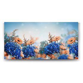 Tabloshop Papatya Ve Ortanca Çiçeği 100x50 cm Tablo