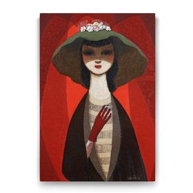 Tabloshop Pelle Aberg Lady With Cigarette 100x140 cm Tablo