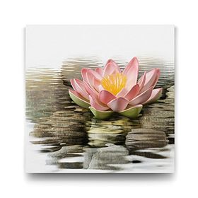 Tabloshop Pembe Nilüfer Çiçeği 60x60 cm Tablo