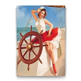Tabloshop Pin Up Girl Denizci 50x75 cm Tablo