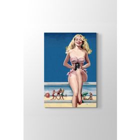 Tabloshop Pin Up Girl Sahil 70x100 cm Tablo