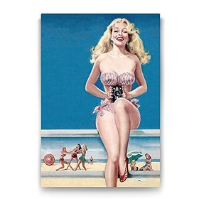 Tabloshop Pin Up Girl Sahil 70x100 cm Tablo