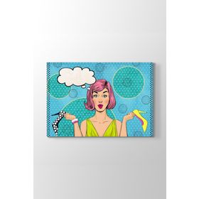 Tabloshop Pin Up Kızı Ayakkabı 100x70 cm Tablo