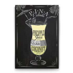 Tabloshop Pina Colada Kokteyl Tarifi 40x60 cm Tablo