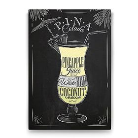 Tabloshop Pina Colada Kokteyl Tarifi 80x125 cm Tablo