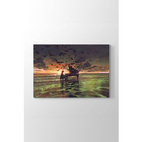 Tabloshop Piyano Çalan Adam 100x70 cm Tablo